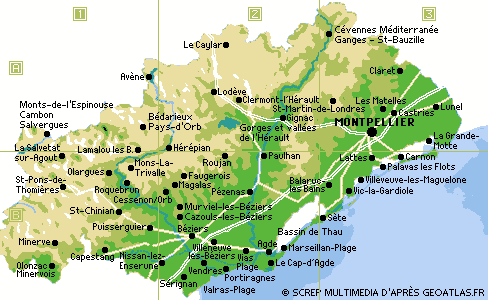 Carte bassin de Thau